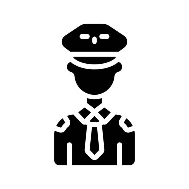 Pilot web simgesi vektör illüstrasyonu