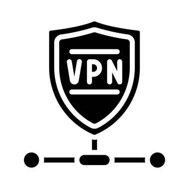 Vpn simgesi vektör çizimi 