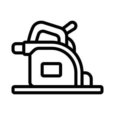 Parça Testere simgesi, vektör illüstrasyonu basit tasarım