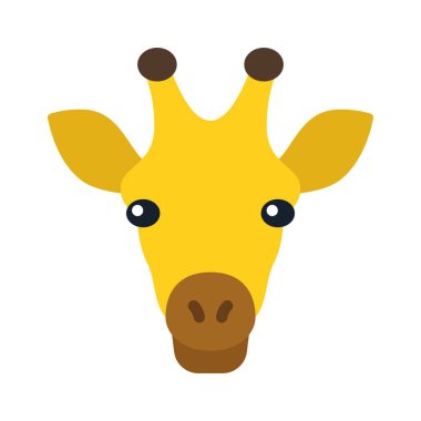 Şirin zürafa çizgi film vektör çizimi