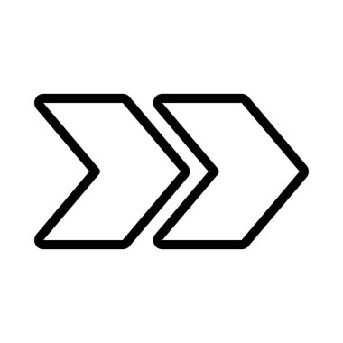 Keskin Oklar simgesini beyaz arkaplanda ayır. vektör.