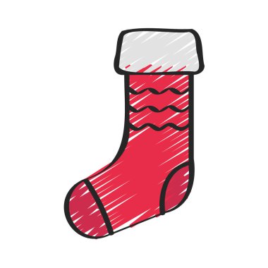 Düz çorap simgesi, vektör illüstrasyonu 