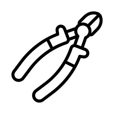 Tel Kesiciler düz simge, vektör illüstrasyonu 