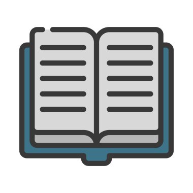 Kitap simgesi aç, vektör illüstrasyonu