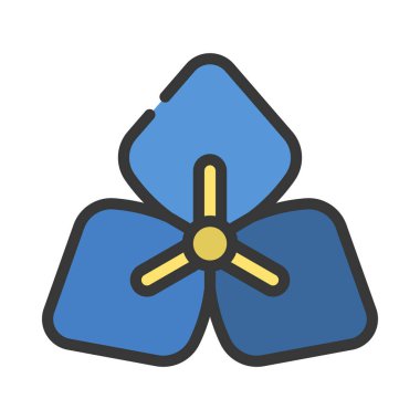 Bluebell düz simgesi, vektör illüstrasyonu 