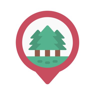 Forest icon, vector illustration simple design