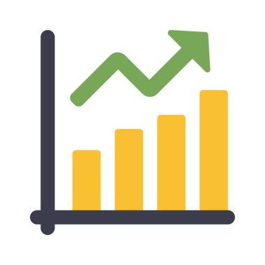  Çubuk Grafik web simgesi vektör illüstrasyonu 