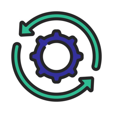 veri süreci simgesi, vektör illüstrasyonu   