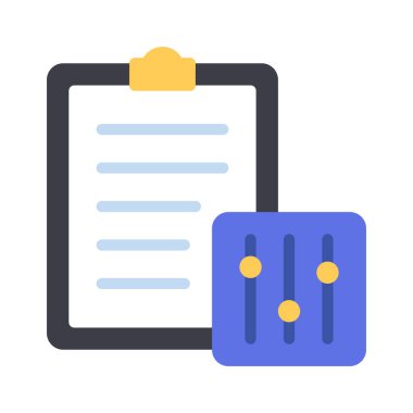 Planlama Denetimi simge vektör illüstrasyon tasarımı