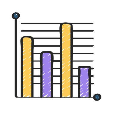 Çubuk Grafik simgesi ana hatları vektörü. İş büyümesi. veri analizi