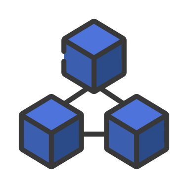 Engelleme zinciri vektör çizgisi simgesi tasarımı