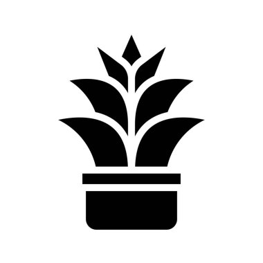 Agave Bitki web simgesi düz tasarım, vektör illüstrasyonu