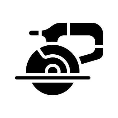 Saw Aracı Web simgesi vektör illüstrasyonu