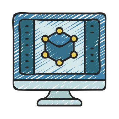 3d Tasarım simgesi, vektör illüstrasyonu  