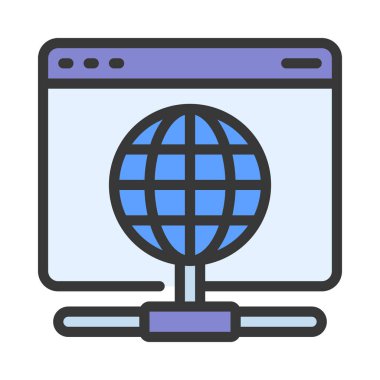 Web simgesi, basit vektör illüstrasyonu