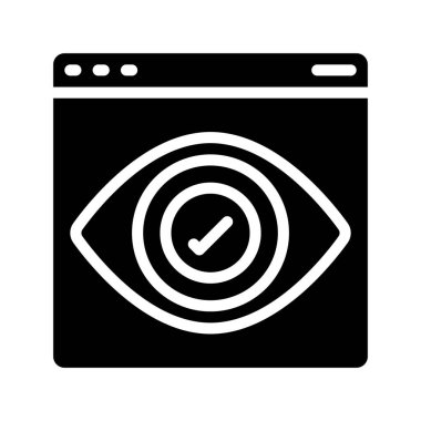 Görünür düz simge, vektör illüstrasyonu 