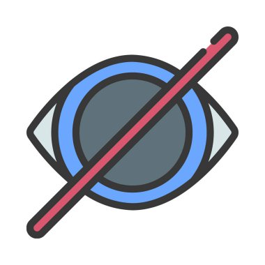 Kötü Görüş Ağı simgesi, vektör illüstrasyonu              