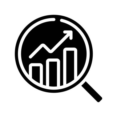 Grafik Analiz ikonu ana hatları vektörü. İş büyümesi. veri analizi