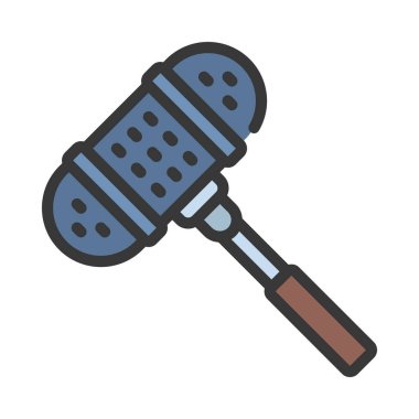 Boom Mic düz simgesi, vektör illüstrasyonu 