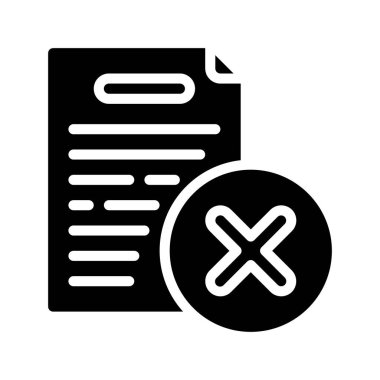 Kötü Belge simgesi, vektör illüstrasyonu  