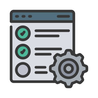 Görev Listesi web simgesi vektör illüstrasyonu