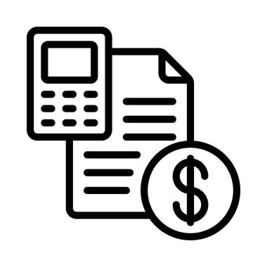 Bill simgesi vektör illüstrasyonu