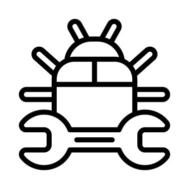 Bug Fixes icon vector illustration graphic design clipart