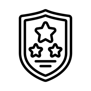 Basit Kalkan simgesi, vektör illüstrasyonunu incele