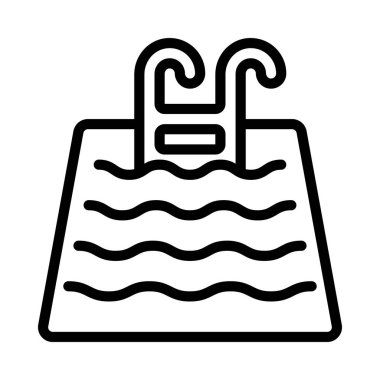 Yüzme Havuzu konsepti vektör çizimi 