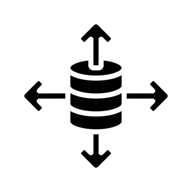 Veri Hareketi web simgesi vektör çizimi