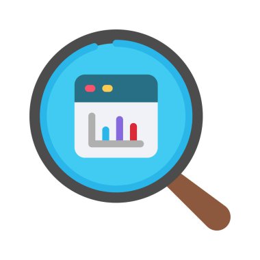 Denetim Web Sitesi Veri simgesi, vektör illüstrasyonu   