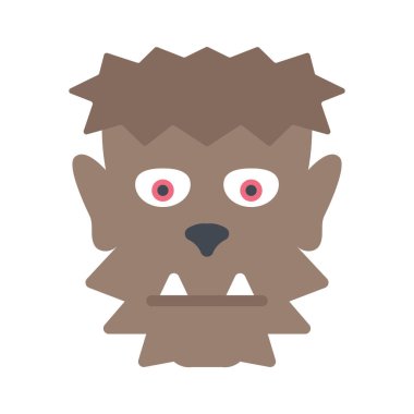 Kurt adam maskesi simgesi, vektör illüstrasyonu