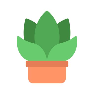 Gasteria Bitki web simgesi düz tasarım, vektör illüstrasyonu