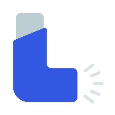 Astım solunum aygıtı düz simgesi, vektör illüstrasyonu 