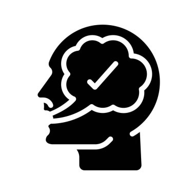 Web simgesi düz tasarım, vektör illüstrasyonunu konuşmadan önce düşünün