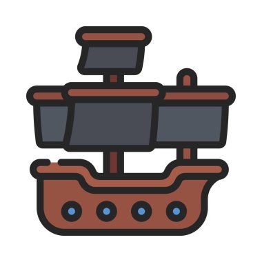 korsan gemisi vektör çizim