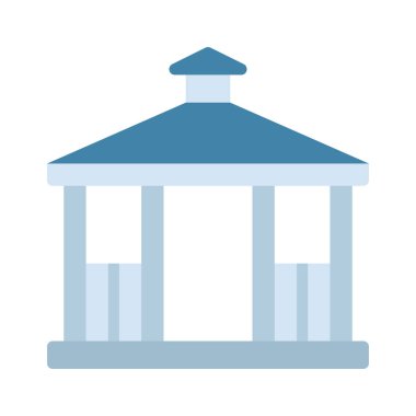 Pavilion düz simgesi, vektör illüstrasyonu 