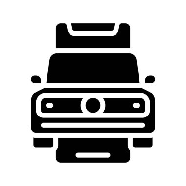 Beyaz arkaplanda Elektrikli Otomobil Mobil Uygulama simgesi