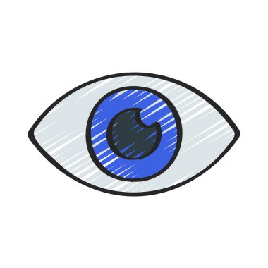 Göz simgesi, vektör illüstrasyonu basit tasarım