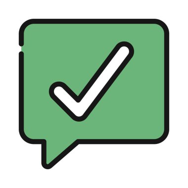 İleti simgesini, vektör illüstrasyonunu kontrol et