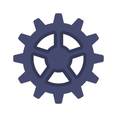 dişli tekerlek ikonu. Beyaz arkaplanda izole edilmiş web tasarımı için ana çizgi dişli vektör simgesi