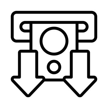 Para web simgesi vektör illüstrasyonunu geri çek