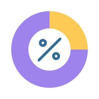 Grafik Grafiği Düz Simge Çemberi Turtası
