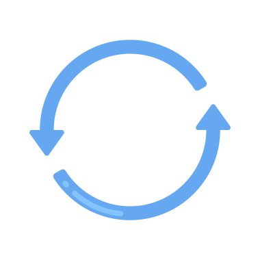 Döngü Okları simgesi beyaz arkaplanda izole edildi. vektör.