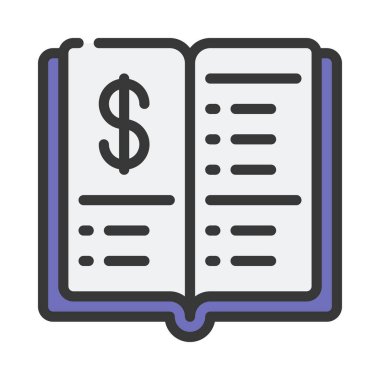 Defter Aç Web simgesi vektör illüstrasyonu