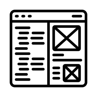 Web Sitesi Tasarımı Web simgesi vektör çizimi