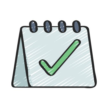 Zamanlama simgesi, vektör illüstrasyonu 