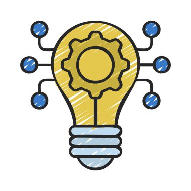 İnovasyon web simgesi düz tasarım, vektör illüstrasyonu              