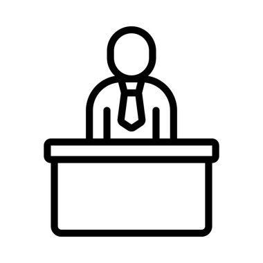 İş Kişi Çalışan Web simgesi vektör çizimi