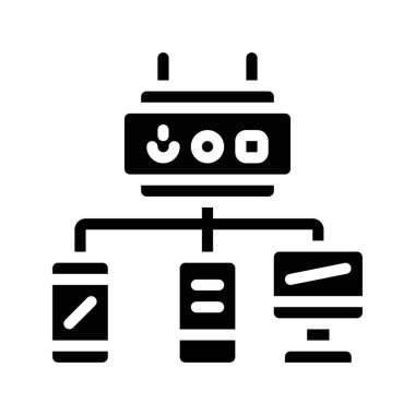 Yönlendirici Aygıtlara simge vektör illüstrasyon tasarımı